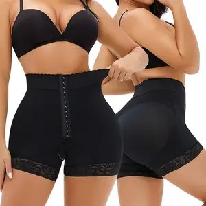 Venta al por mayor Fajas de las mujeres Bbl Skims Ropa interior corta Entrenador de cintura alta con cremallera abierta Ganchos Body Shaper Push Up Bragas