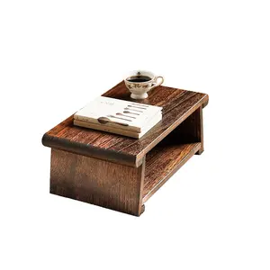 Mesa De Madeira Dobrável Para Jantar De Chá Computador Portátil Mesa Tatami Sala De Estar Decoração De Casa Mesa De Meditação Japonesa