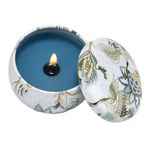 Customizável Tin Candle Soy Jar Aromaterapia Perfumada para Casamento ou Aniversário Handmade e Atacado com Color Box Embalagem