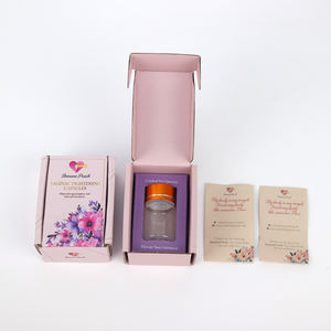 Boîte cadeau pliable pour cosmétiques et soins de la peau avec logo personnalisé, capsules de resserrement vaginal de luxe, boîte en carton ondulé - Product Image 5