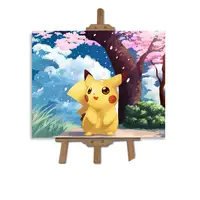 "Pikachu" disegno dipinto su tela arte fai da te immagini personalizzate pittura con numeri Anime senza cornice