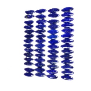 Cabochon de <span class=keywords><strong>Lapis</strong></span> Lazuli ovale, paire de pierres précieuses, Long et asymétrique, en forme de perle, <span class=keywords><strong>pierre</strong></span> précieuse, vente en gros, - Product Image 2