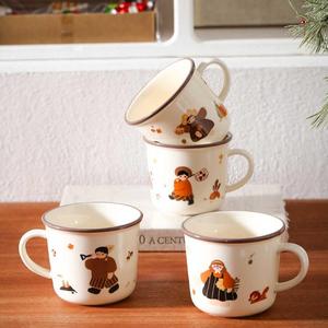 Quality Choice Valentine's Eco-friendly <b>Ceramic</b> <b>Mugs</b> Vintage Design Unique Cartoon Art Food Safe Dishwasher Microwave Safe - Product Image 2