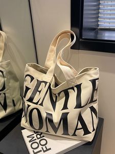 Sac fourre-tout personnalisé en toile pour femme avec logo, grand sac à main en toile unie, sacs de courses réutilisables grande capacité PLAYMAX avec bandoulière - Product Image 3