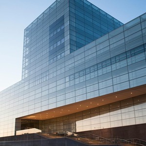 Mur-rideau en verre à structure en acier décoratif résistant aux ouragans sur mesure pour extérieur, mur-rideau en profilé aluminium pour façade de bâtiment - Product Image 5