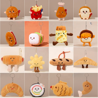 Porte-clés en peluche amusant en forme de nourriture : Burger, Frites, Fromage, Toast – Mignon et doux – Vente en gros – Fabricant – Breloque de sac – Cadeaux pour enfants