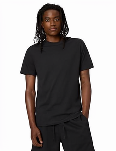 Camiseta Deportiva Personalizada OEM/ODM para Hombre, 180 Gramos, 100% Algodón, Diseño Sólido, Transpirable, Color Negro y <span class=keywords><strong>Blanco</strong></span> - Product Image 1