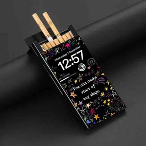 Étui à <span class=keywords><strong>cigarettes</strong></span> portable en métal fin, design carré créatif avec glissière, pour le rangement des <span class=keywords><strong>cigarettes</strong></span>, capacité 20 paquets, style classique pour le voyage - Product Image 5