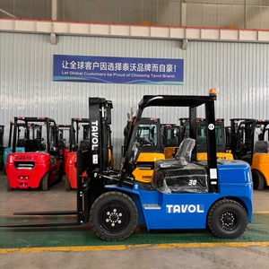 Forklift Diesel Tavol 3T Ban Solid Tugas Berat Counterweight Besi Cor Tiang Tiga Tingkat Hidrolik Untuk Penggunaan Dalam Ruangan - Product Image 2