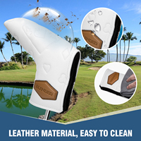 Housse de tête de putter de golf personnalisée à vente chaude OEM avec fermeture magnétique, housses de tête de putter de golf haut de gamme pour putter à lame