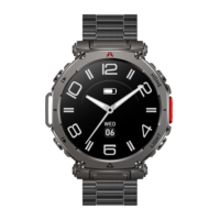 Nouvelle montre connectée d'extérieur HT52 2026 avec appels Bluetooth, étanchéité IP68, lampe de poche intégrée, batterie longue durée 1000 mAh et modes multisports
