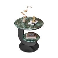 Table basse moderne en acier avec rangement double couche, cadre métallique durable et écologique, mobilier de salon
