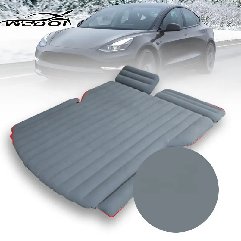 Per Tesla modello 3 modello Y materasso portatile gonfiabile per auto letto con pompa di aria elettrica floccaggio superficie campeggio kit