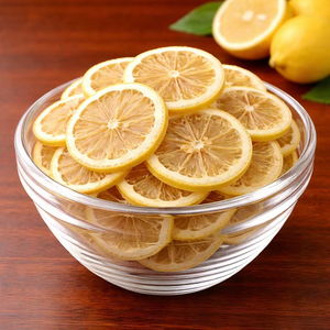 Tranches de citron lyophilisées de qualité supérieure en vrac, 100% agrumes véritables, végétaliennes, sans sucre, légères et croustillantes, prêtes à l'emploi, ingrédient de garniture - Product Image 2