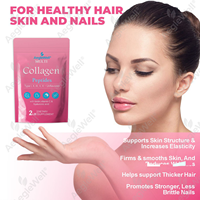 Aeglewell Poudre de peptides de collagène multi-sources sans OGM, nourrie à l'herbe, avec biotine, vitamine C et acide hyaluronique pour le blanchiment de la peau