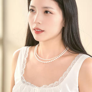 Collier élégant en perles d'eau douce mélangées avec un design de boucle OT en forme d'étoile, collier pendentif élégant - Product Image 2