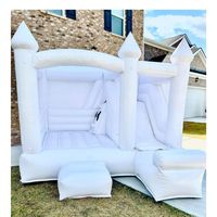 Château gonflable commercial de qualité supérieure pour mariage, combo blanc avec toboggan pour événements de mariage
