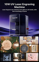 Grabador Láser UV Xlaserlab E3 de 10W de Potencia, Mini CNC Portátil para Grabado en Madera, Cuero y Cristal, con Wi-Fi y Soporte de IA