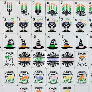 Luxury Exquisite Carving Double Layer Acrylic <b>Mahjong</b> Tiles Custom Chinese Elements UV Color Pattern Portable Individually - Product Image 1