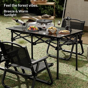 Wilderness Carbon Steel Outdoor Folding <b>Chair</b> <b>and</b> <b>Table</b> Set-Portable Camping & Picnic <b>Chair</b> with Balcony Supplies - Product Image 4