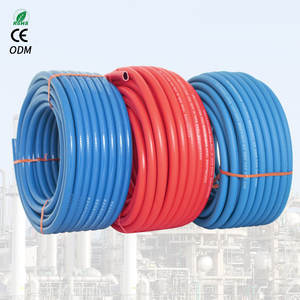 Vermelho Preto Azul 1/2 \ "<span class=keywords><strong>3</strong></span>/<span class=keywords><strong>8</strong></span> \" Mangueiras De Gás De Borracha para Abastecimento De Água Jardinagem Aspersão Oxigênio Médico Soldagem Tocha Mangueiras De Gás Durável - Product Image 1