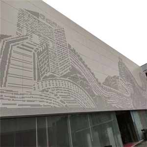 Panneaux de mur rideau en aluminium de plat de conception moderne durable pour le revêtement durable extérieur intérieur pour la <span class=keywords><strong>protection</strong></span> de mur - Product Image 5