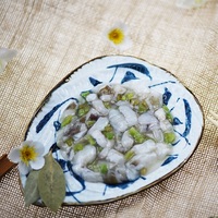 Poulpe Wasabi Assaisonné Congelé, Compatible Keto, Garniture pour Poke Station, Conforme HACCP, Vente en Gros, Sac de 1kg