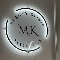 Letrero Comercial Personalizado de Acrílico, Letrero Redondo de Acrílico con Retroiluminación para Decoración de Salón