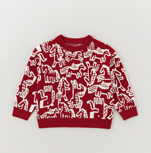 Pull à col rond pour enfants, filles, garçons, bébés, style coréen, <span class=keywords><strong>cardigan</strong></span>, hiver 2023, traitement doux, épaisseur ordinaire - Product Image 6