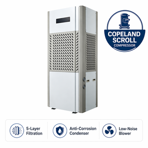 Climatiseur Industriel Haute Efficacité Économie d'Énergie de 40% 10HP Climatiseur Commercial Refroidissement Eau-Air Double OEM Chine - Product Image 1