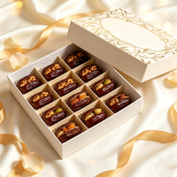 Boîte en papier de luxe personnalisée pour l'emballage des dattes, boîte cadeau rigide avec couvercle et base pour les desserts, chocolat, vente en gros en usine