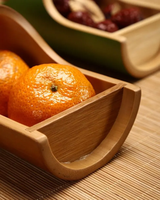 Bamboe Fancy Droge Vruchten En Noten Snack Serveren Halve Trays Gerecht Voor Foodparty Bruiloft Snacks