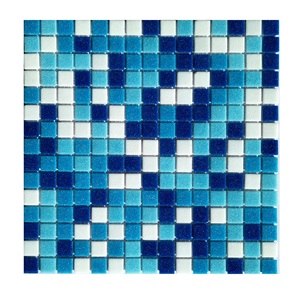 Azulejos de mosaico de piscina de cristal cuadrado azul moderno para piscinas de interior y exterior, ideal para decoración de suelo elegante, hoteles/baños - Product Image 3