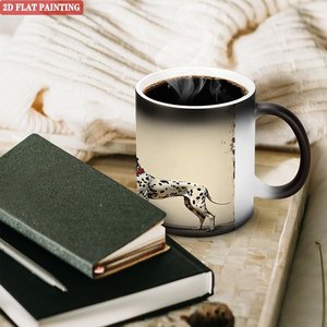 Taza Mágica Negra Esmerilada de 11 oz, Taza de Cerámica Sensible al Calor para Uso Diario - Product Image 3