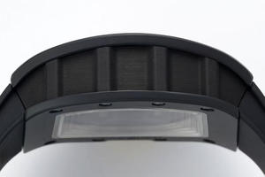 Montre tendance de haute qualité, style de marque de créateur, rectangulaire, en acier inoxydable noir, avec cadran vert en fibre de carbone et design ajouré – Offre spéciale - Product Image 5