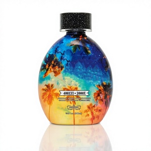 Lotion bronzante végane professionnelle aux herbes pour lits de bronzage 400X Ultra Dark Bronzer à action rapide pour le soin de la peau du corps - Product Image 1
