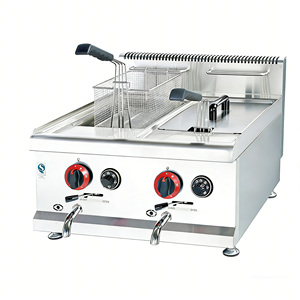 <span class=keywords><strong>Friteuse</strong></span> professionnelle <span class=keywords><strong>à</strong></span> <span class=keywords><strong>gaz</strong></span> naturel en acier inoxydable, grande capacité, <span class=keywords><strong>double</strong></span> cuve <span class=keywords><strong>à</strong></span> 2 paniers, pour restaurants de restauration rapide et hôtels - Product Image 3