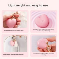 Erwachsenen-Mädchen Schlüsselanhänger Mini-Vibrator mit APP-Modi Klitoris-Massagegerät Vibrierender Herzförmiger Flirt-Vibrator Wasserdicht USB