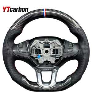 Volant en fibre de carbone bleue de haute qualité YTcarbon avec affichage LED, modifié pour Peugeot <span class=keywords><strong>208</strong></span> 2012-2019A, pièces automobiles modifiées - Product Image 6