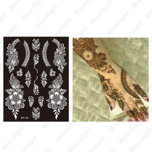 Tatuajes Temporales de Henna con Diseño de Flores, Material de PVC, Diseño Versátil de Tatuajes de Henna - Product Image 2