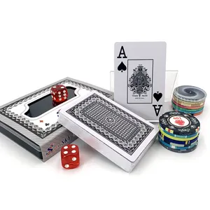 Impresión personalizada de arabia Saudita, 58x88mm, estándar jumbo index 100%, puente de plástico impermeable, cartas de juego de pvc, casino, póker