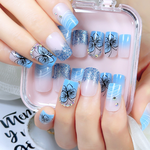 Haute qualité papillon français paillettes ABS presse <span class=keywords><strong>faux</strong></span> ongles conception originale fabricant chinois Durable doux presse ongles - Product Image 5