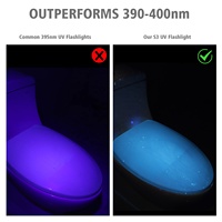 Lampe de poche UV Super brillante 365nm 3 LED lanterne ultraviolette puissante batterie Rechargeable industrielle en alliage d'aluminium IP67