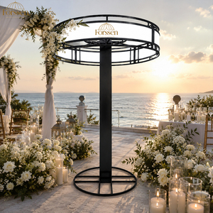 Moderner Schwarzer Metall-Rundständer für Hochzeitsblumen Kreisförmiger Hängender Blumenleuchter-Rahmen für Hochzeitsbühne Event-Party-Dekoration - Product Image 4