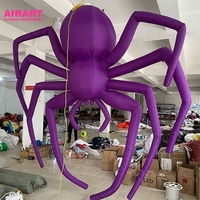 Décoration d'Halloween personnalisée, grande araignée gonflable noire de 3 mètres, araignée gonflable pour la pelouse, événement, décoration de maison hantée