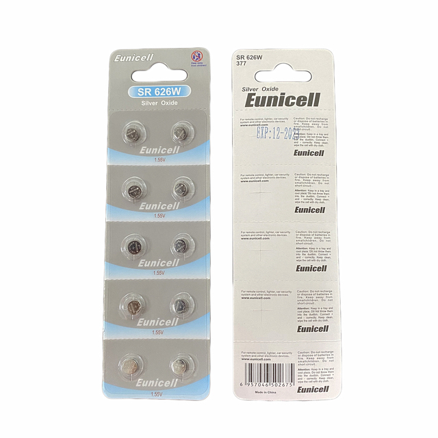 China Battery Manufacturer Pilas 377 337 364 371 395 357 386 379 391 397 384 394 1.55v Silver Oxide Batteries for Watch