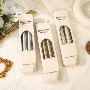 <span class=keywords><strong>Velas</strong></span> Votivas Cónicas de Cera de Soja sin Perfume, Blancas, para Bodas, Cumpleaños y Navidad, sin Humo, Decoración del Hogar - Product Image 2