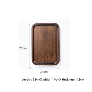 Plateau de service en bambou écologique Vaisselle pour la maison Assiette décorative en bois Thé Fruits Légumes Steak Pain Dessert Assiette à gâteau - Product Image 6