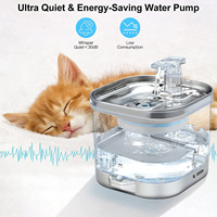 Nouvelle Fontaine à Eau Intelligente pour Chat, Portable, Rechargeable, Sans Fil, en Acier Inoxydable, Étanche, 2L, Circulation Automatique, Détachable