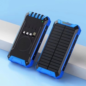 Năng lượng mặt trời ngân hàng điện 30000 mAh, không dây di động sạc năng lượng mặt trời bảng điều khiển bên ngoài pin Type-C 5V kép USB với đèn pin LED - Product Image 4
